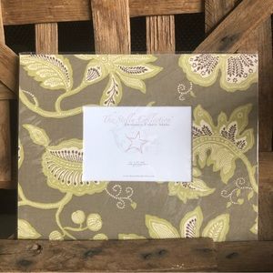 New 11 x 14 Designer Fabric mat with a opening for 5 x 7 image comes shrink wrap